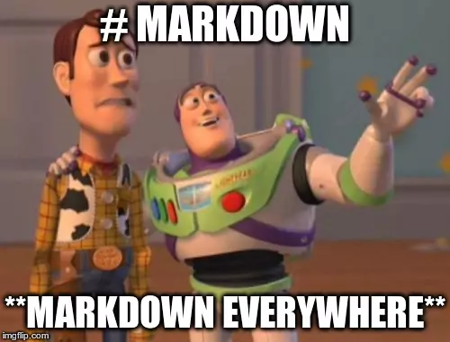 Markdown en todas partes, markdown everywhere